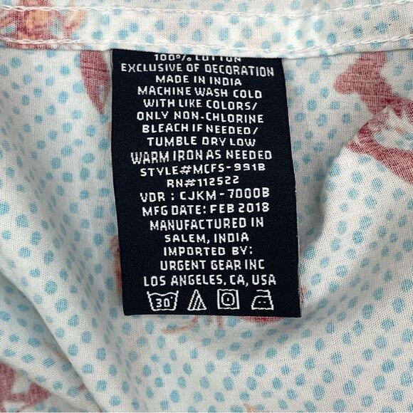 Civil Society Men's Lobster Print Shirt Size Small NEW - Picture 7 of 9